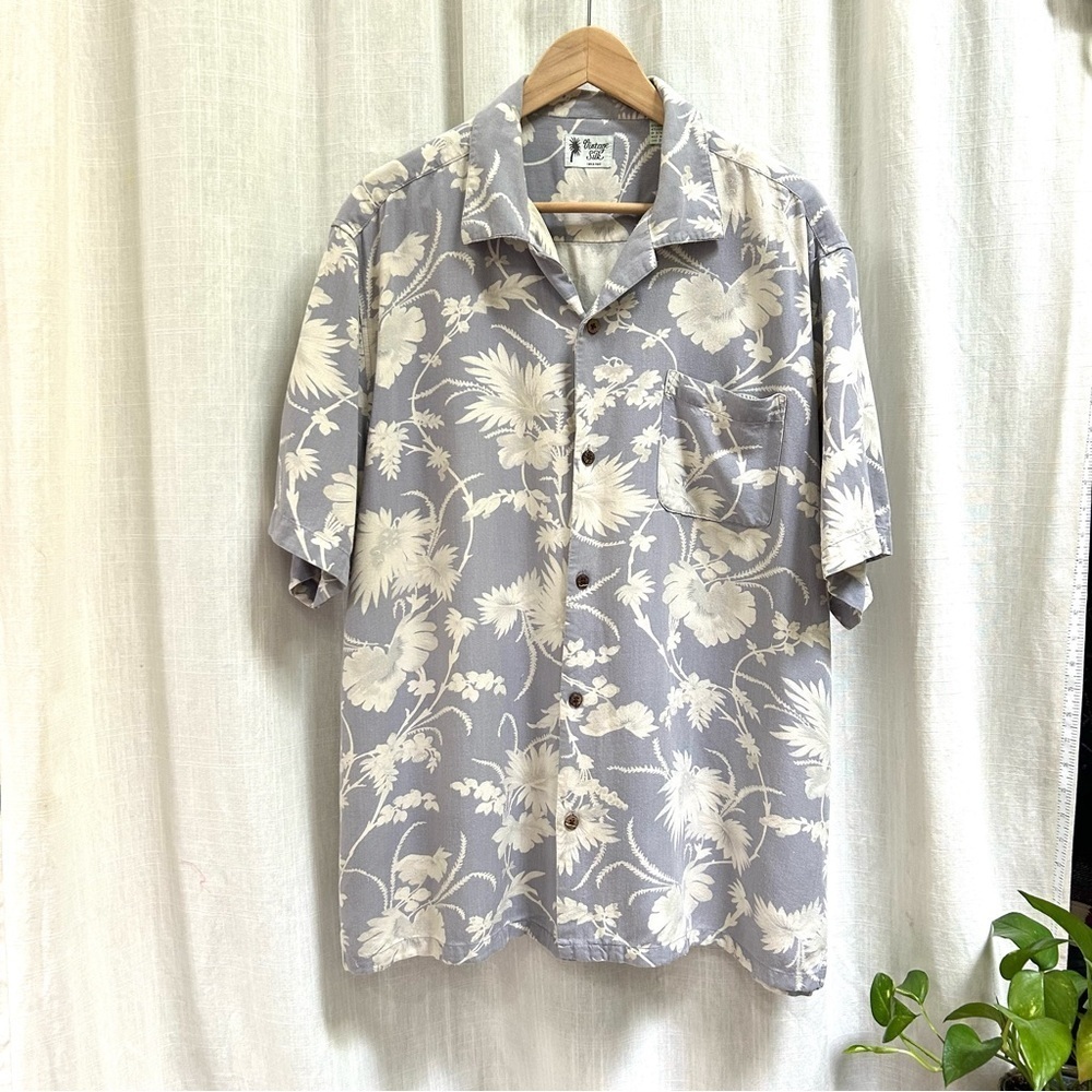 Vintage Silk Brand Floral Hawaiian shirt size XXL
